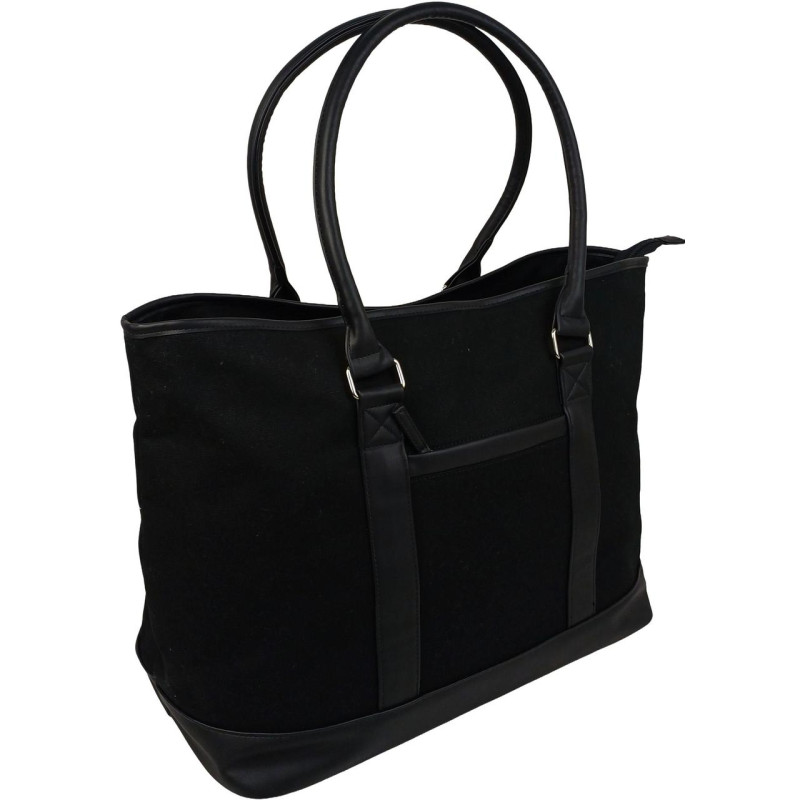 Коттонова дорожня сумка 40L Live in style Weekender чорна 55х35х24 см