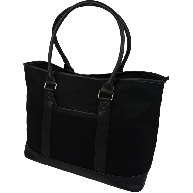 Коттонова дорожня сумка 40L Live in style Weekender чорна 55х35х24 см