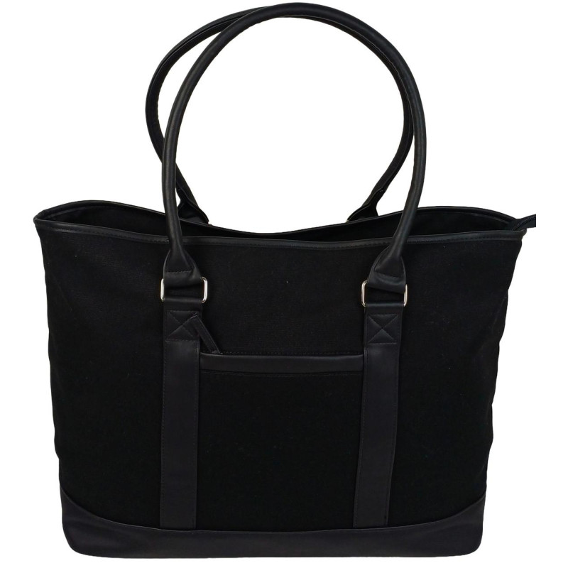 Коттонова дорожня сумка 40L Live in style Weekender чорна 55х35х24 см