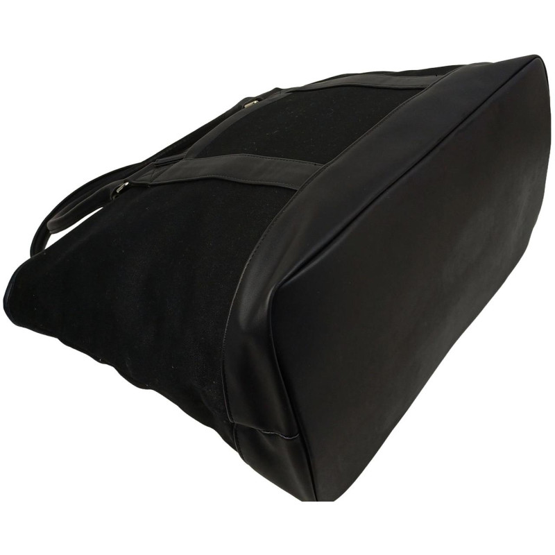 Коттонова дорожня сумка 40L Live in style Weekender чорна 55х35х24 см