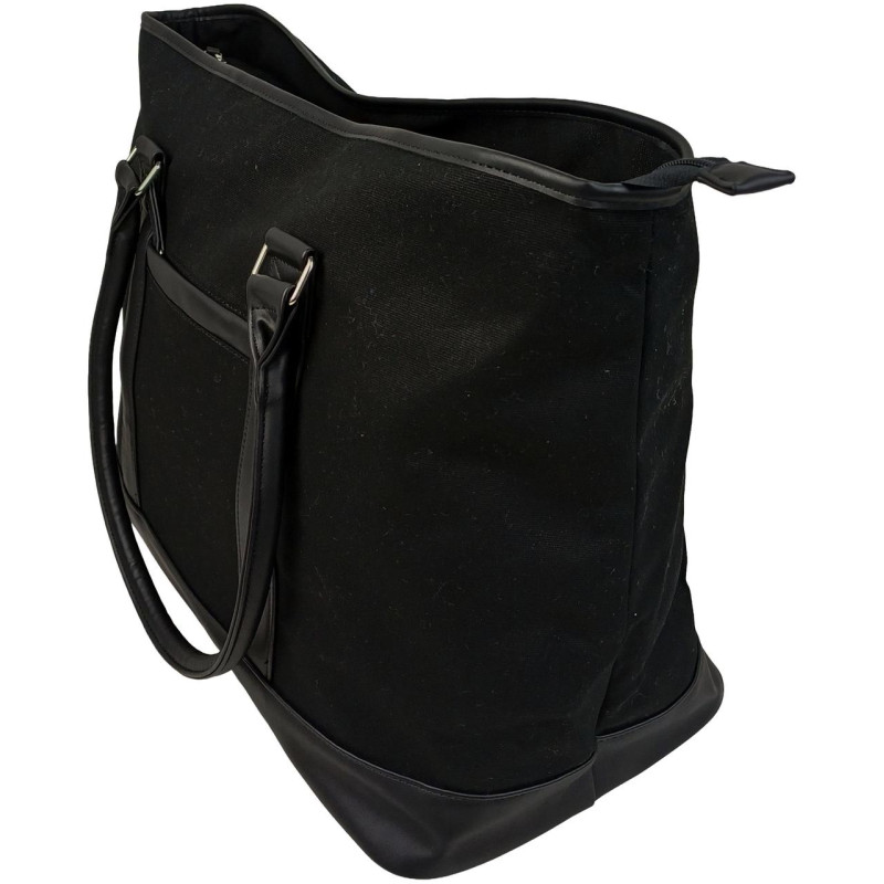 Коттонова дорожня сумка 40L Live in style Weekender чорна 55х35х24 см