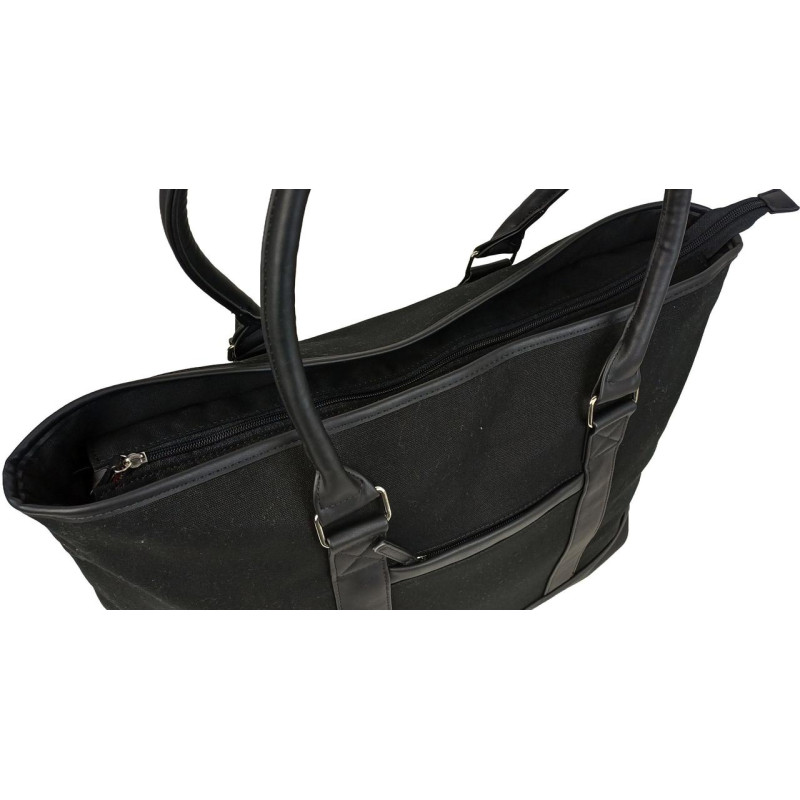 Коттонова дорожня сумка 40L Live in style Weekender чорна 55х35х24 см