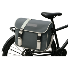 Багажная велосумка с дождевиком - наплечная сумка 2 в 1, 20L Bikemate серая