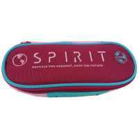 Школьный пенал Spirit бордовый с розовым