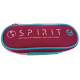 Школьный пенал Spirit бордовый с розовым