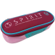 Школьный пенал Spirit бордовый с розовым