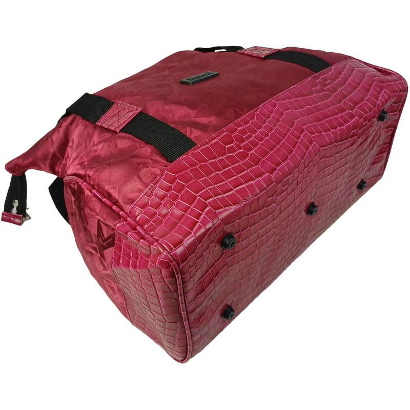 Дорожная сумка, саквояж 25L Wallaby бордовая геометрия