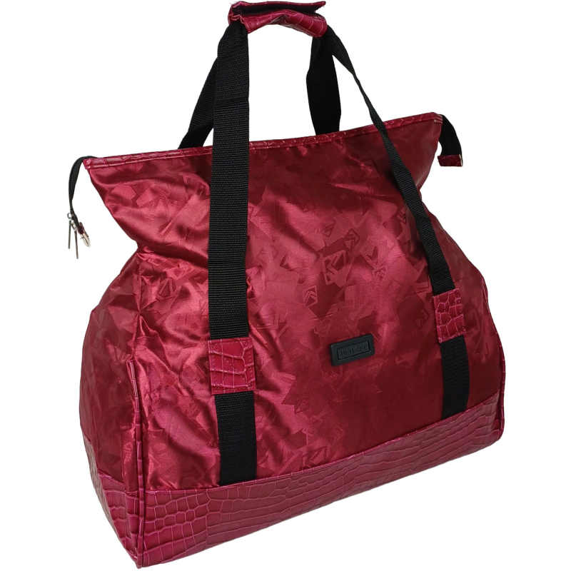 Дорожная сумка, саквояж 25L Wallaby бордовая геометрия