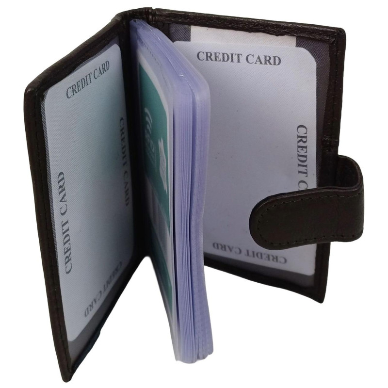 Кожаный картхолдер, чехол для платежных карт c защитой RFid Dugros коричневый