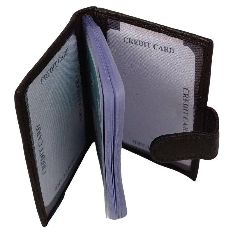Кожаный картхолдер, чехол для платежных карт c защитой RFid Dugros коричневый
