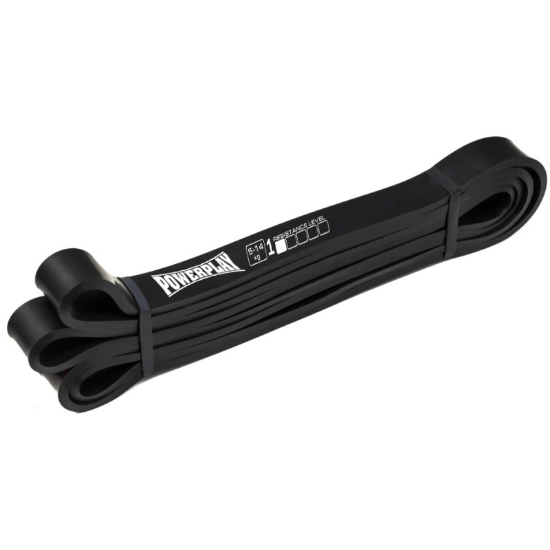 Еспандер-петля (гумка для фітнесу і кроссфіту) PowerPlay 4117 Power Band Чорна (5-14kg)