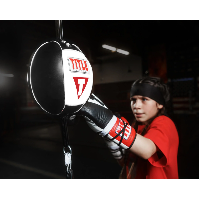 Груша боксерська на розтяжках TITLE Classic Double End Bag 3.0 White/Red розмір 8