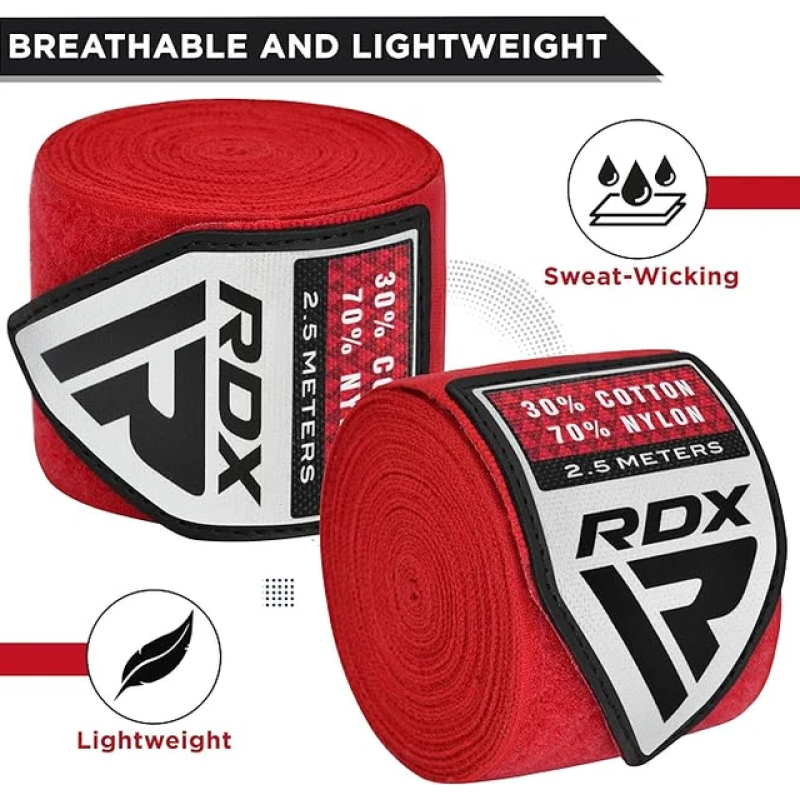 Бинти для боксу RDX Hand Wraps Red (2.5м.)