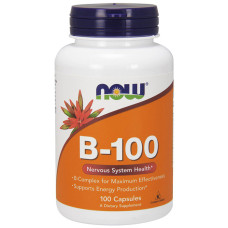 Витамины и минералы, B-100, NOW, 100 капсул