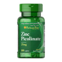 Цинк, Zinc Picolinate 25 mg, Puritan's Pride, 100 таблеток