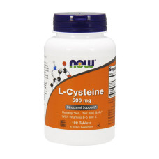 Аминокислоты, L-Cysteine 500 mg, NOW, 100 таблеток