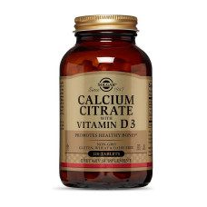 Кальцій, Calcium Citrate with vit D3, Solgar, 120 таблеток