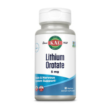 Витамины и минералы, Lithium Orotate 5 mg, KAL, 120 капсул