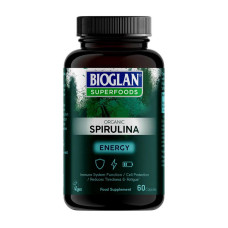 Добавка для здоров'я, Organic Spirulina, Bioglan, 60 капсул