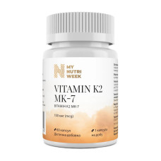 Вітаміни, Vitamin K2 MK-7 100 mcg, My Nutri Week, 60 капсул