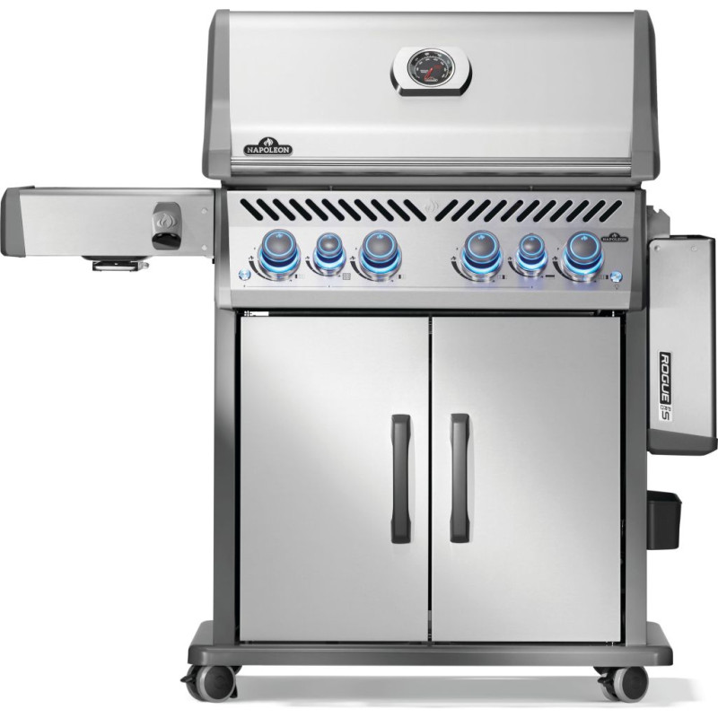 Газовий гриль Napoleon Rogue PRO-S 525 RSIB з бічним пальником Sizzle Zone і вертілем (69912) нерж сталь RPS525RSIBPSS-2-UA Код: 012822