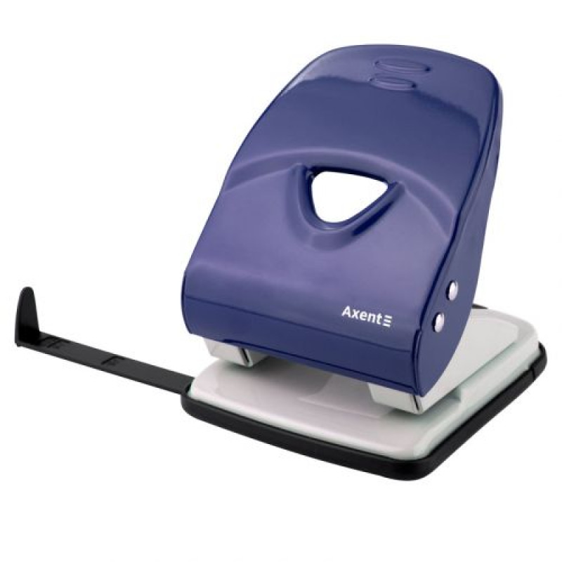 Діркопробивач Exakt-2 металевий, 40арк, синій