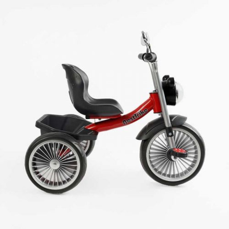 Велосипед 3-х колісний BS-69116 Best Trike колеса EVA переднє 10’’, заднє 8’’, сталева рама, УКР. ОЗВУЧУВАННЯ, кошик, в коробці