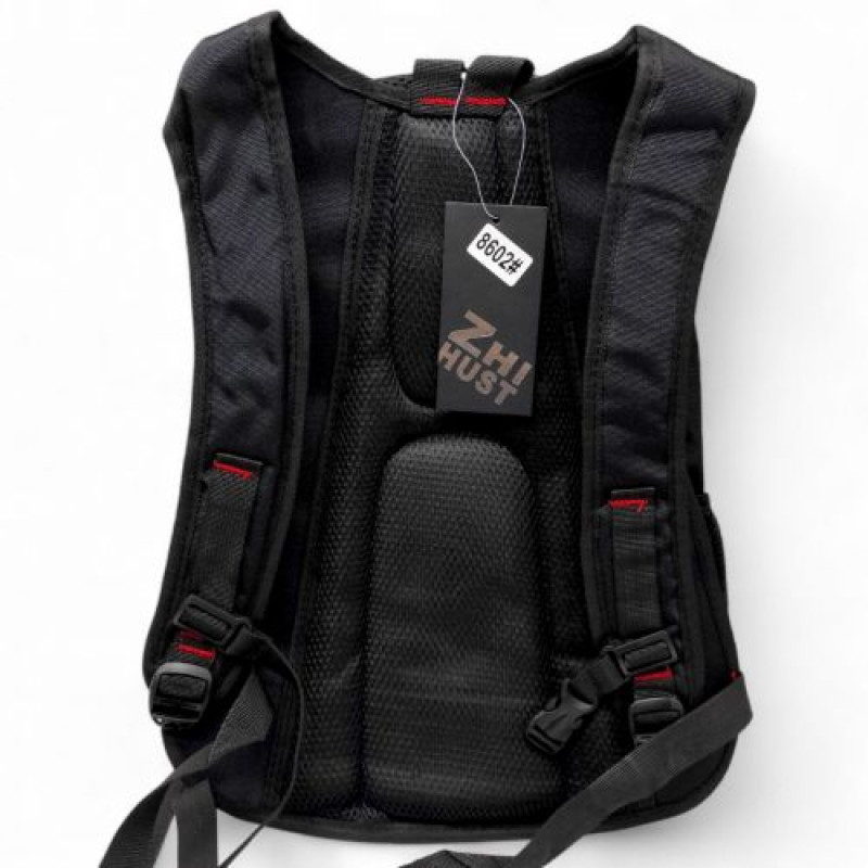 Рюкзак школьный, 30х43х15 см (ЧЕРНЫЙ С СИНЕМ)