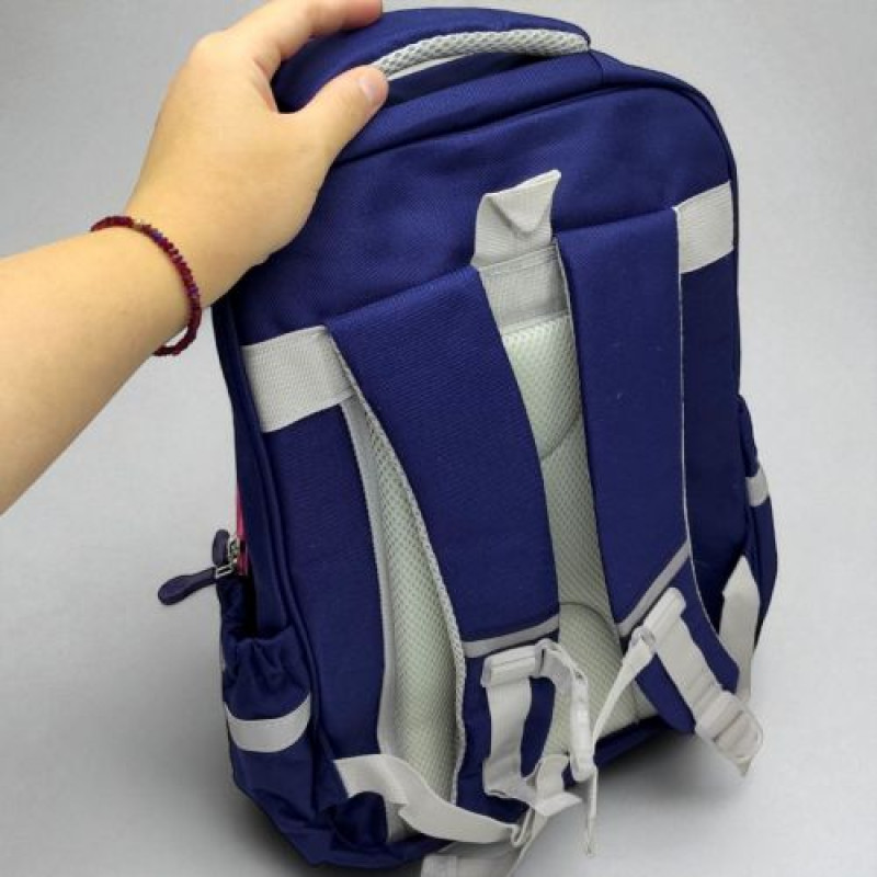 Рюкзак школьный, 31х16х40 см (1 отделение, 4 кармана, на молнии) черный