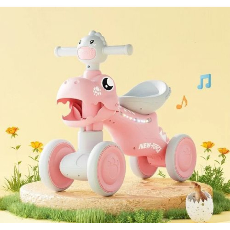 Велобег JOY 4-х колесный LK-30721 (1) колеса PU, рама пластик, озвучивание и подсветка, в коробке