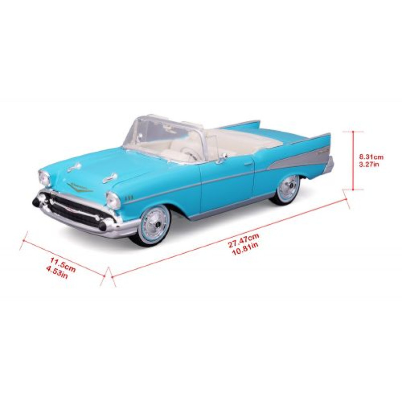 Машинка іграшкова 1957 Chevrolet Bel Air Convertible, масштаб 1:18
