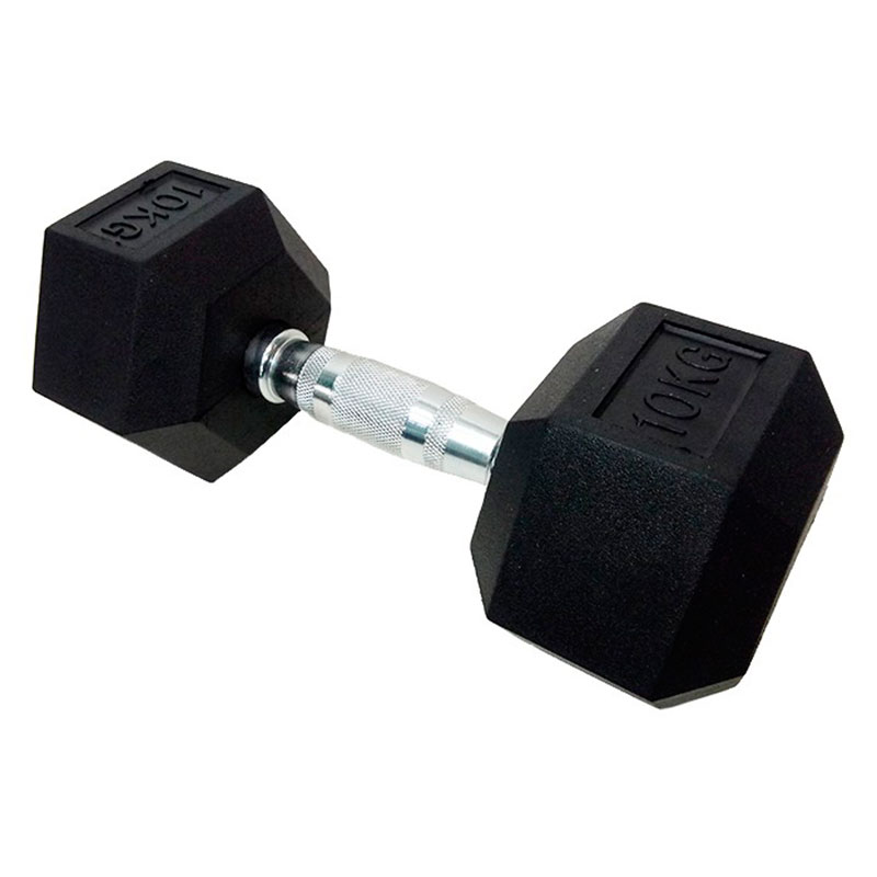 Гантель шестигранна обгумована HouseFit DD 6442 10 кг (К00012799)