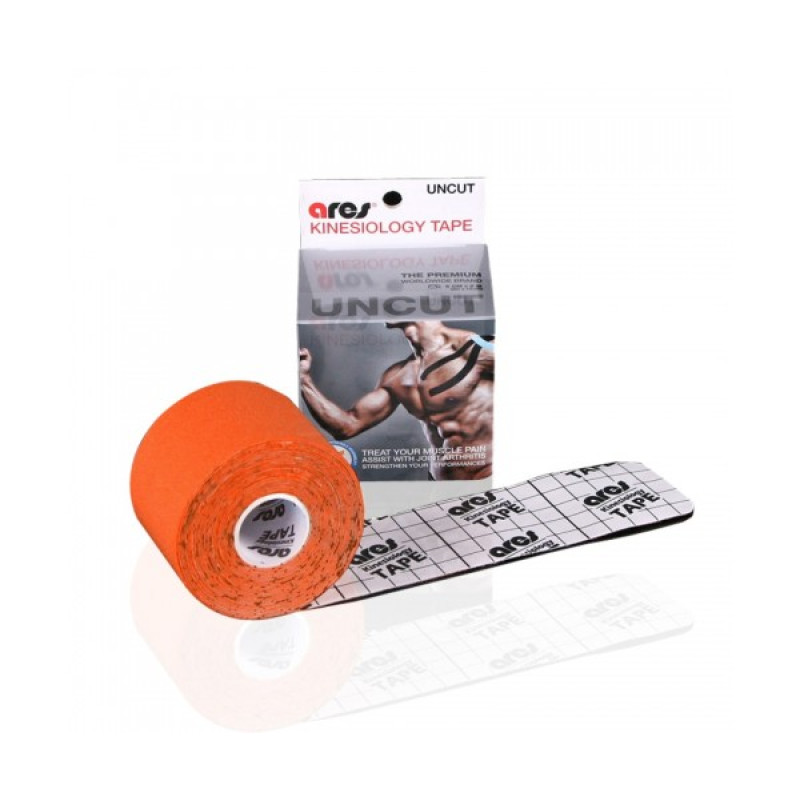 Кінезіо тейп Ares Uncut 5см х 5м Оранжевый