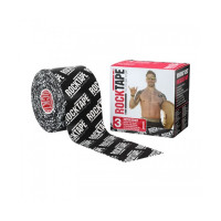 Кінезіо тейп RockTape H2O (5см х 5м) Черный с белым лого