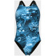 Купальник закритий для жінок Arena BLUE FLOWERS SWIMSUIT V BACK
