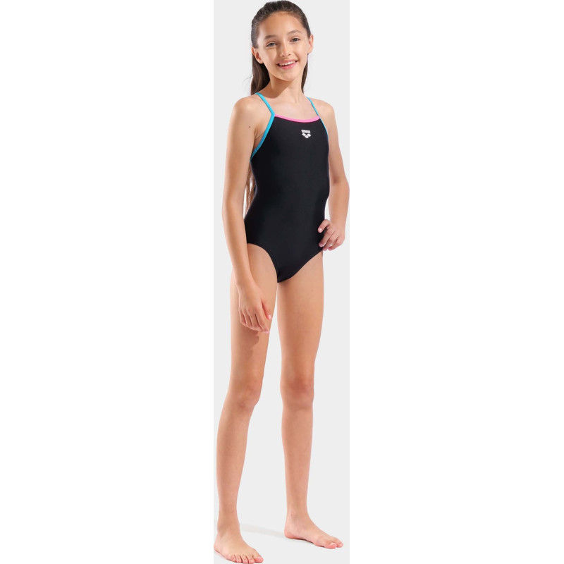 Купальник закритий для дівчат Arena SWIMSUIT LIGHT DROP SOLID чорний Діт 152 см