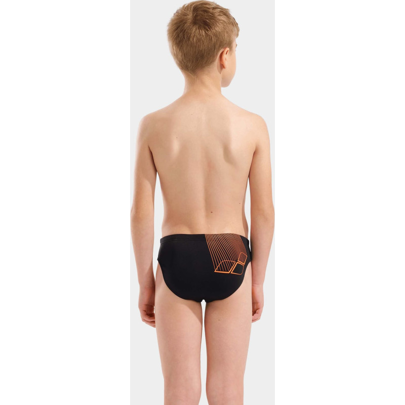 Плавки-сліпи для хлопчиків Arena BRIGHT SWIM BRIEFS чорний, помаранчевий Діт 116 см