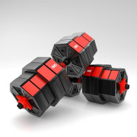 Набір 2в1 HMS SGC40: гантелі та штанга, 2х20 кг, композитні, ПВХ