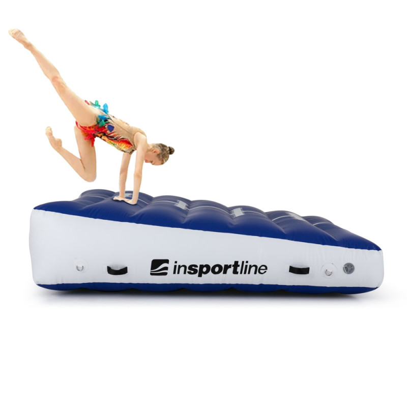 Килимок надувний гімнастичний inSPORTline Airincline 200x200 см, біло-синій