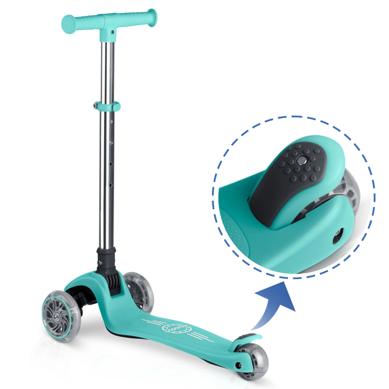 Самокат дитячий триколісний Ricokids Glow бірюзовий