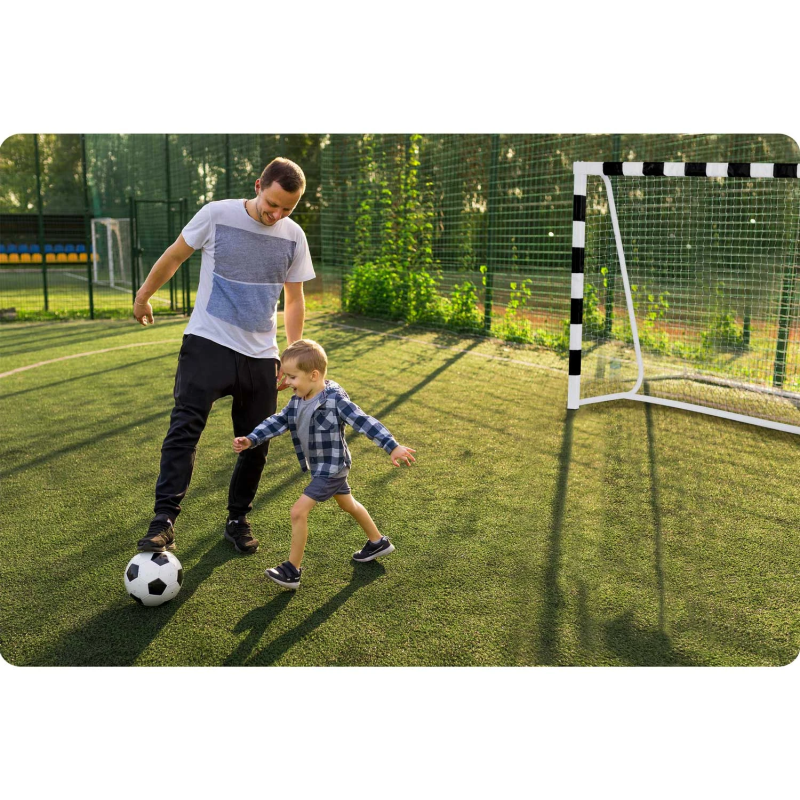 Ворота футбольні Neo-Sport NS-464 180 x 120 x 60 см, чорно-білі