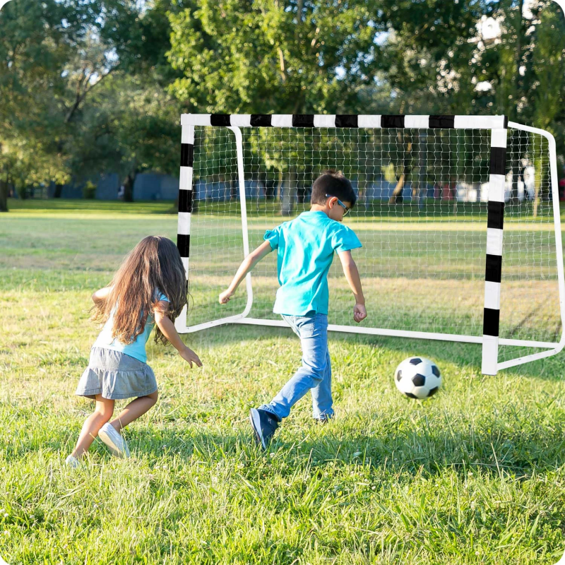 Ворота футбольні Neo-Sport NS-464 180 x 120 x 60 см, чорно-білі