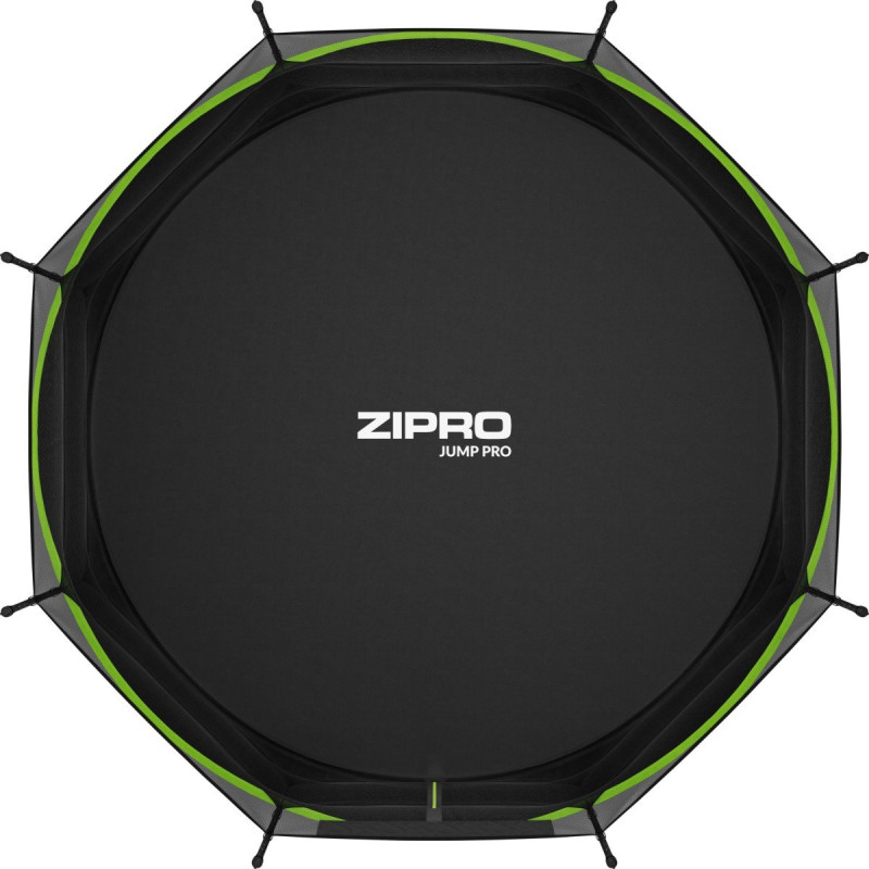 Батут Zipro Jump Pro з внутрішньою сіткою 12 футів 374 см чорно-зелений