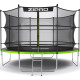 Батут Zipro Jump Pro з внутрішньою сіткою 12 футів 374 см чорно-зелений
