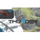 Батут THUNDER OUTSIDE PRO з зовнішньою сіткою 8 футів 244 см чорно-блакитний