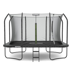 Батут Zipro Jump Pro Quadro з внутрішньою сіткою 8 х 12 футів 366 x 244 см чорний