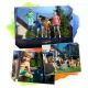 Батут Neo-Sport з внутрішньою сіткою 14 футів 435 см чорно-синій