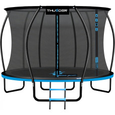 Батут THUNDER INSIDE ULTRA з внутрішньою сіткою 12 футів 374 см чорно-блакитний