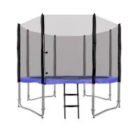 Батут SkyRamiz із зовнішньою сіткою 10 футів (305 см), чорний-синій
