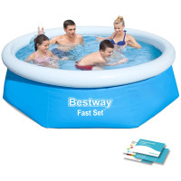 Басейн надувний Bestway 57448, 244 x 61 см, ПВХ, блакитний